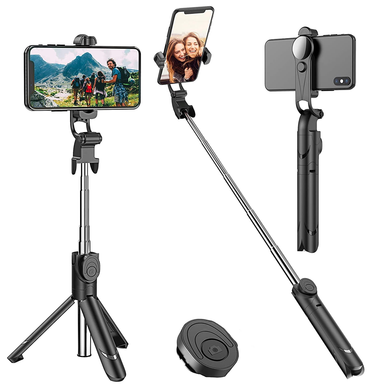 Wireless Tripod Selfie Stick for iPhone 14/14 Pro/Pro Max/13/13 Pro/Pro  Max/12 Pro/Pro Max/Pro Plus/Max Mini - Monopod Remote Shutter Built-in  Self-Portrait Extendable Stand J6A 