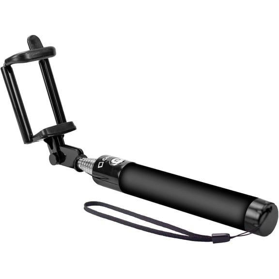 Selfie Stick Extendable Adjustable, for All Smartphones iPhones, Samsung Galaxy, Google Pixel, Go Pro and Cameras - Black