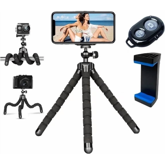 Selfie Stick Flexible Tripod W Phone Holder With Remote Universal Camera Stand
