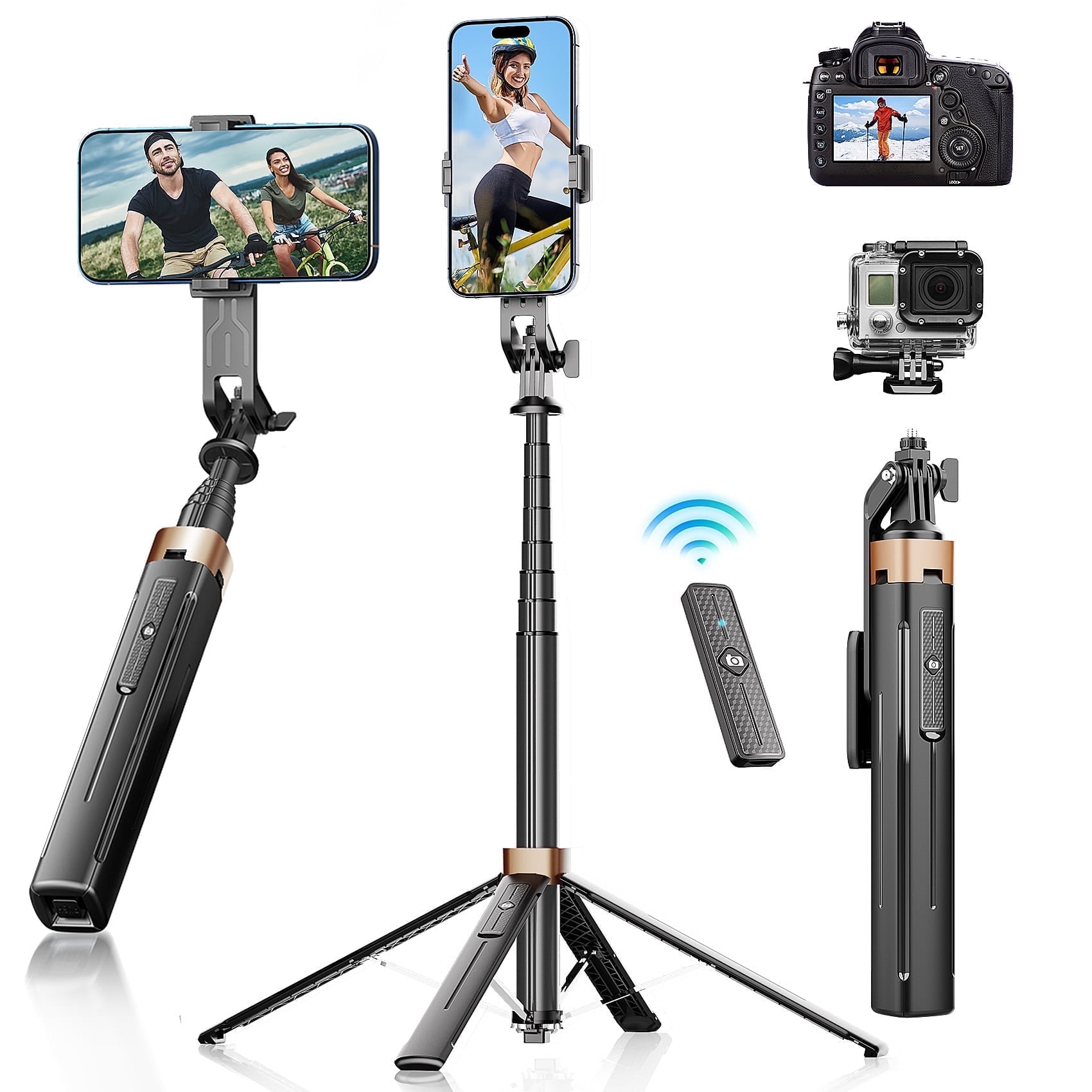 Elitehood 68" Heavy Duty IPad Tripod, Ultra-Stable Camera Tripod For IPad Pro 12.9, IPad Tripod Stand Mount For Video Recording/Photography, Compatible With 4.7-13inch Tablet/iPad Pro/Webcam/DSLR