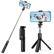 Selfie Stick Tripod for Phone, Bluetooth Remote, Extendable 25.6 Inch, Portable Phone Tripod Stand, Adjustable Smartphone Holder for Travel Video Recording Live Streaming