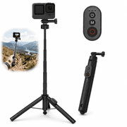 Selfie Stick Tripod with Remote, 2-in-1 Action Camera Tripod, 59" Extendable Travel Tripod Stand for GoPro Hero 13/12/11, DJI Osmo Action 6/5 Pro/4, Insta360 X5/X4/Ace Pro, Camera Accessories, Vlog