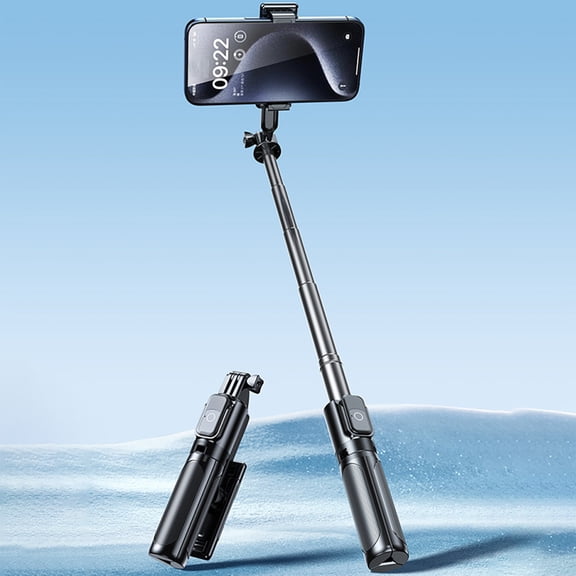 Selfie Stick Tripod with Bluetooth Remote, Extendable Aluminum Alloy Phone Holder for Travel and Vlogging