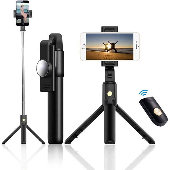 Selfie Stick Wireless for OnePlus 11 5G/12 5G/12R 5G/13/13R - Built-in Tripod Remote Shutter Stand Self-Portrait Extendable Compact