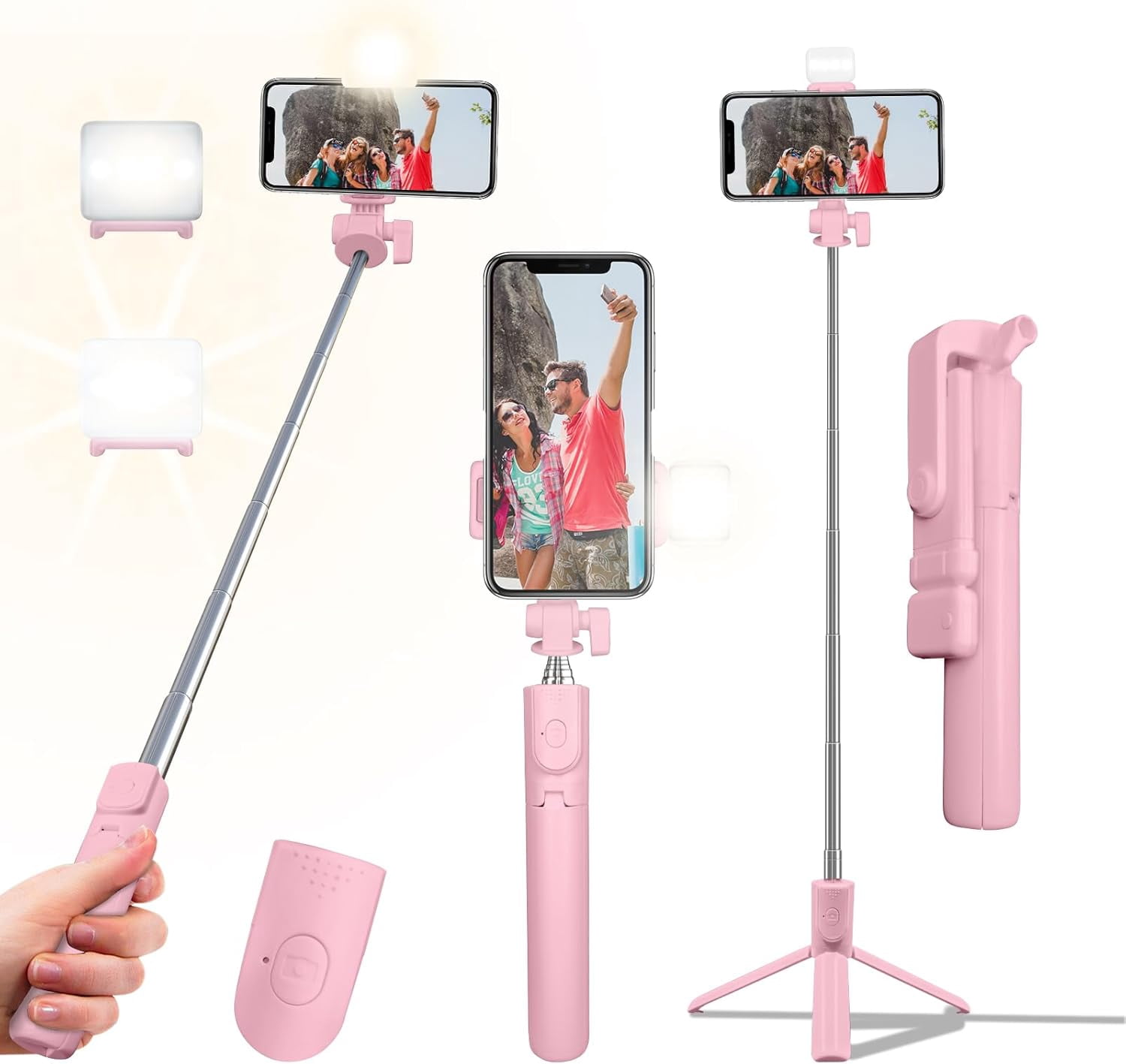 Selfie Tripod, 40in Retractable Phone Tripod with Remote Control ...