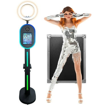 PAAFNN Portable IPad Selfie Photobooth Machine with Ring Light for 10.2/11/12.9 inch for Celebration