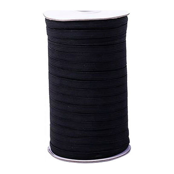 Selfieee Elastic Bands for Face Mask Stretch Knit Elastic Spool for Mask Making Hanging Sewing 00091 Black 144 yards/4-6mm