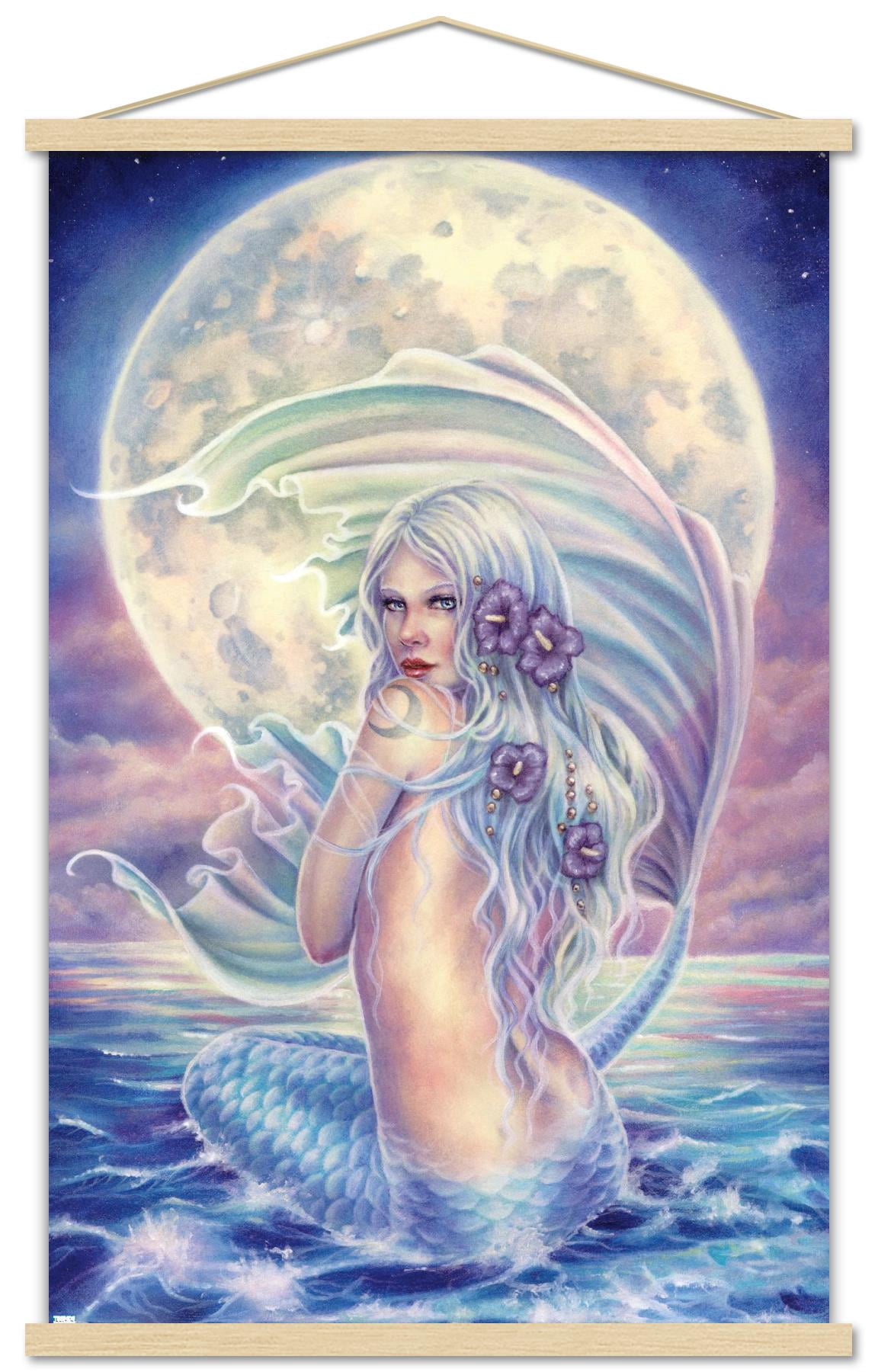 Selina Fenech - Moon Mermaid Wall Poster with Magnetic Frame, 22.375" x ...