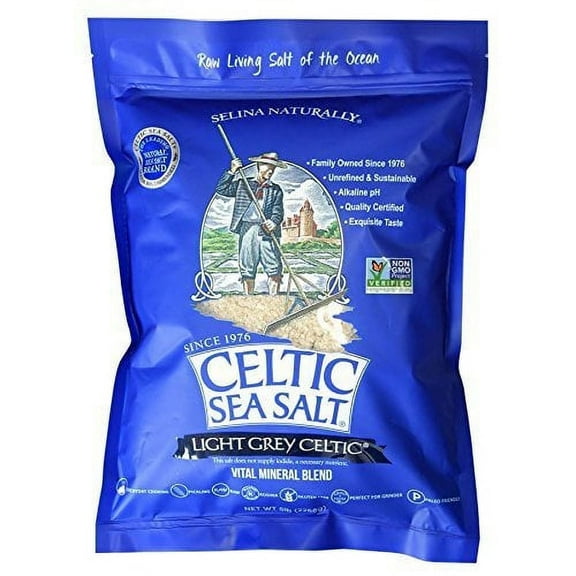 Selina Naturally Celtic Sea Salt Light Grey Celtic - 5 lbs Pack of 2