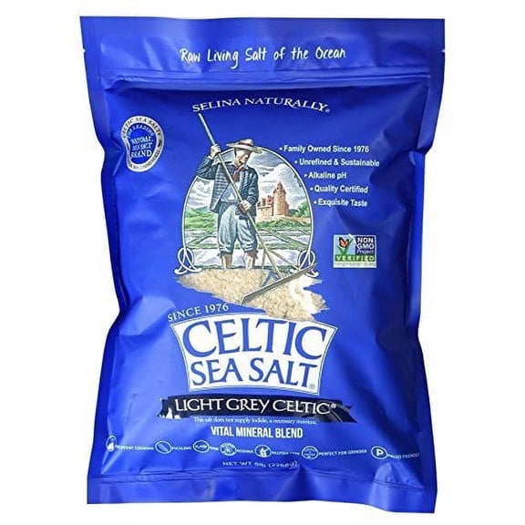 Selina Naturally Celtic Sea Salt Light Grey Celtic - 5 lbs Pack of 4