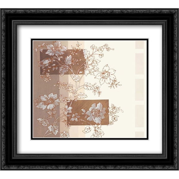 Seline II 2x Matted 22x20 Black Ornate Framed Art Print by Verbeek-Van Den Broek