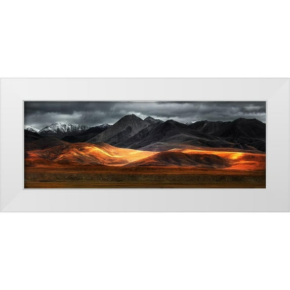 Selions 24x11 White Modern Wood Framed Museum Art Print Titled - Pano