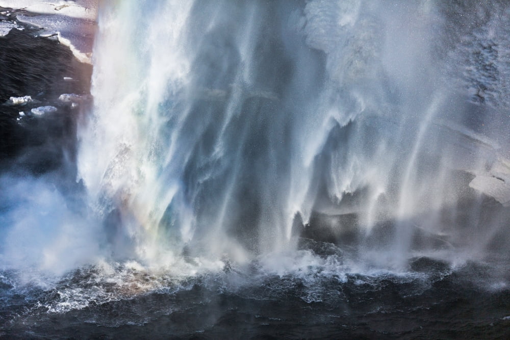 Seljalandsfoss Waterfall in the Winter Iceland Canvas Art - Panoramic Images (27 x 9)