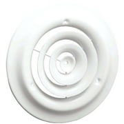 Selkirk Sport Ceiling Diffuser Round - Steel, White - 6 In