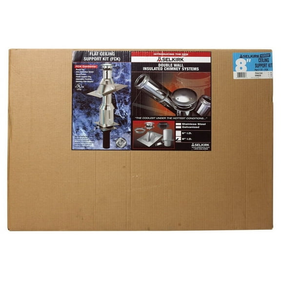 Selkirk 8 in. Stainless Steel Stove Pipe Ceiling Support Kit