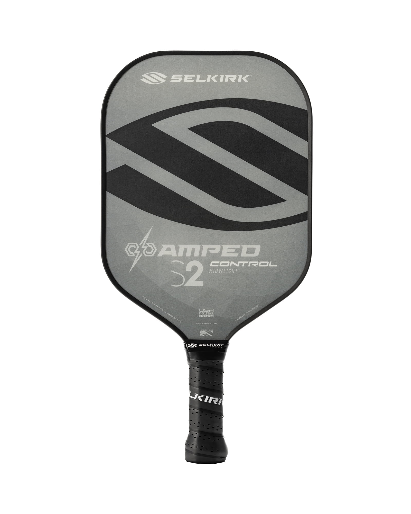 Selkirk Amped Control S2 Pickleball Paddle – Midweight Composite Paddle for Spin & Control – USAPA Approved – for Beginner to Advanced Players, Indoor & Outdoor Use