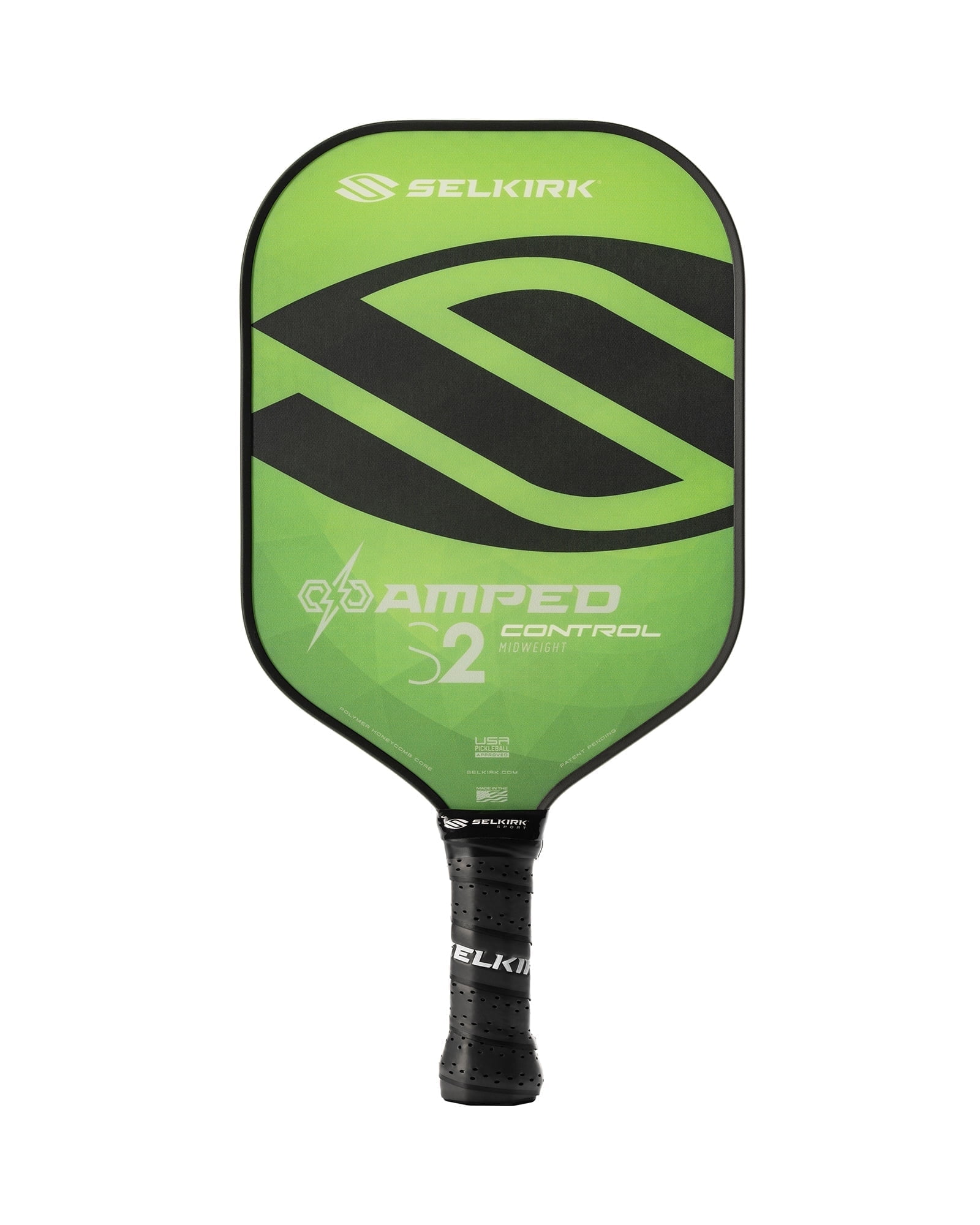Selkirk Amped Control S2 Pickleball Paddle – Midweight Composite Paddle for Spin & Control – USAPA Approved – for Beginner to Advanced Players, Indoor & Outdoor Use