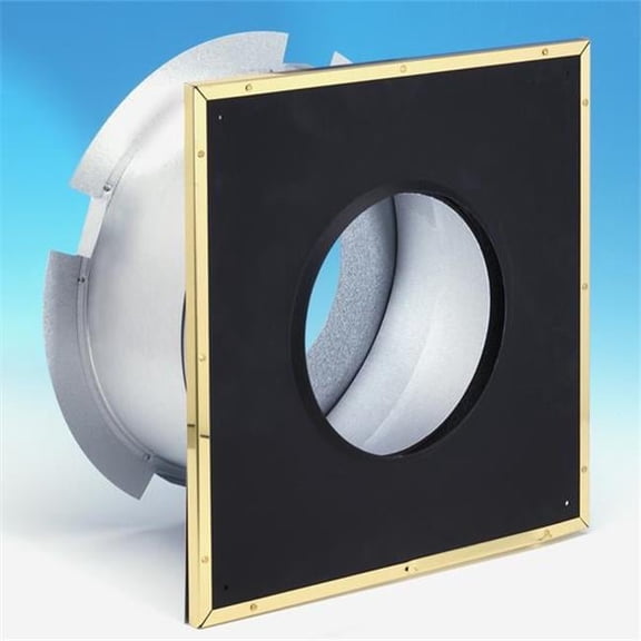 Selkirk Corporation 7WT 7 Inch Supervent Wall Thimble Black With Trim Collar Galvalume