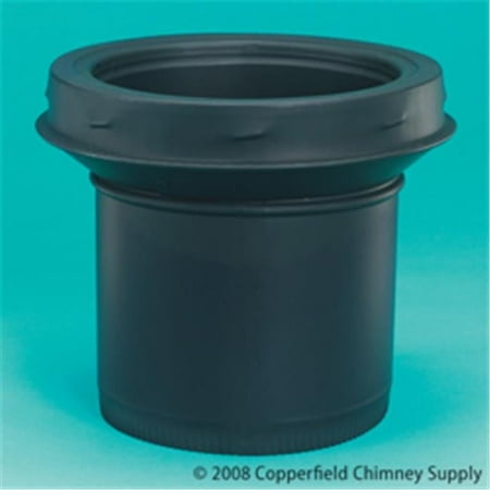 Selkirk Corporation JSC7ASE 7 Inch Supervent Stovepipe To Chimney Adaptor Stainless Steel Painted Black