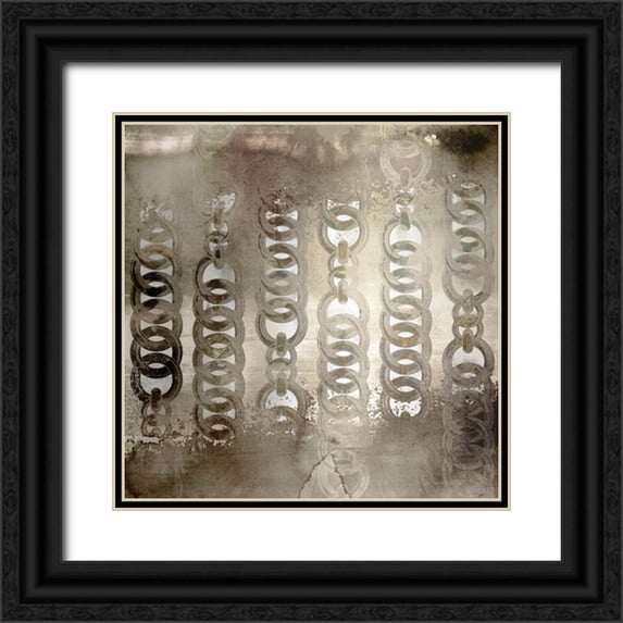 Selkirk, Edward 12x12 Black Ornate Wood Framed with Double Matting Museum Art Print Titled - Chainlink II
