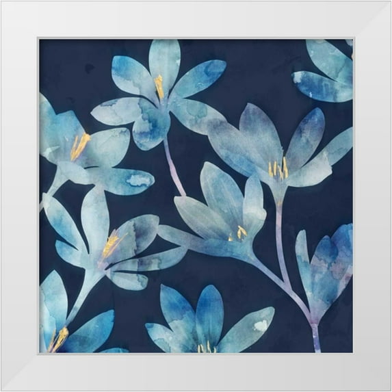 Selkirk, Edward 12x12 White Modern Wood Framed Museum Art Print Titled - Mystique Blue I