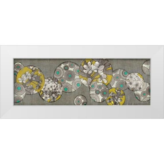Selkirk, Edward 14x7 White Modern Wood Framed Museum Art Print Titled - Blossom Bubbles II