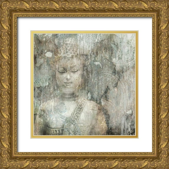 Selkirk, Edward 15x15 Gold Ornate Wood Framed with Double Matting Museum Art Print Titled - Buddha