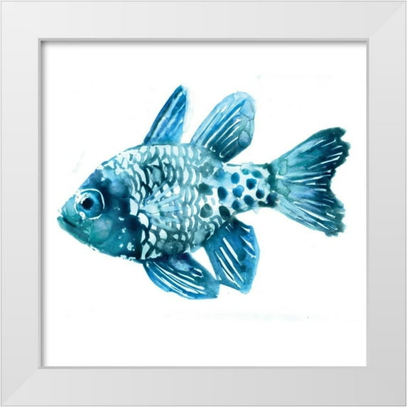 Selkirk, Edward 15x15 White Modern Wood Framed Museum Art Print Titled - Fish II