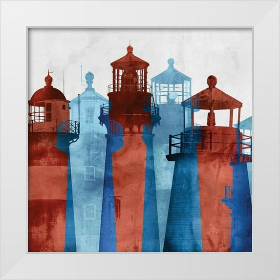 Selkirk, Edward 15x15 White Modern Wood Framed Museum Art Print Titled - Lighthouse II