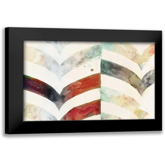 Selkirk, Edward 18x13 Black Modern Framed Museum Art Print Titled - Chevron Evening