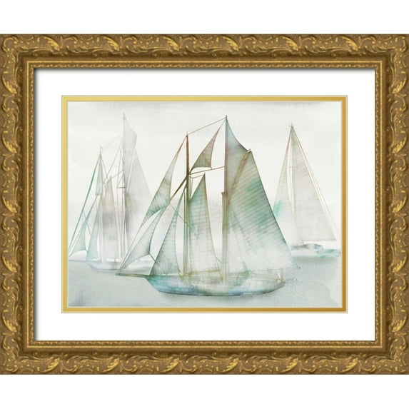 Selkirk, Edward 18x15 Gold Ornate Wood Framed with Double Matting Museum Art Print Titled - Glide I-Extended