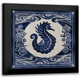 thumbnail image 1 of Selkirk, Edward 20x20 Black Modern Framed Museum Art Print Titled - Ink Seahorse, 1 of 5
