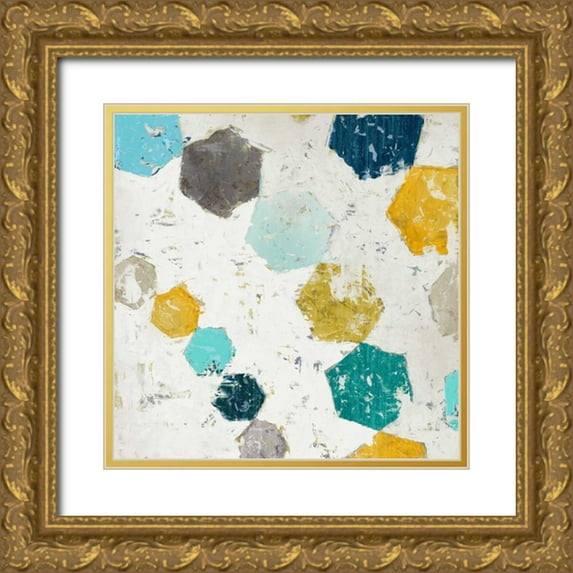 Selkirk, Edward 26x26 Gold Ornate Wood Framed with Double Matting Museum Art Print Titled - Hexagon II