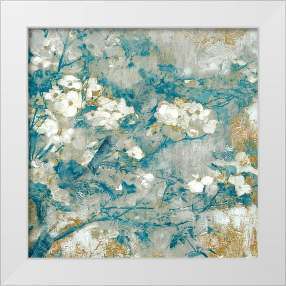 Selkirk, Edward 26x26 White Modern Wood Framed Museum Art Print Titled - Golden Dogwood II