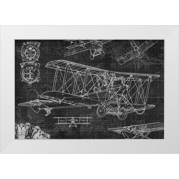 Selkirk, Edward 32x23 White Modern Wood Framed Museum Art Print Titled - Vintage Aviation II