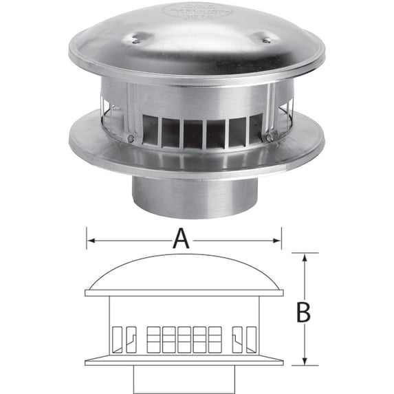 Selkirk 4 in. D Aluminum Stove Pipe Metalbestos Top