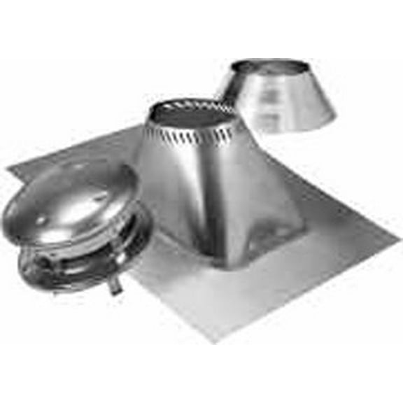 Metalbest Roof Termination Kit SSII - Adjustable Stainless Steel - 6 in, Silver