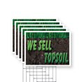 thumbnail image 1 of We Sell Topsoil Yard Sign 5 Pack of 12 Inch x 16 Inch Single Sided Weatherproof Heavy-Duty Plastic with Stake | Garden Supplies, Home Improvement, Clear Messaging | Made in USA, 1 of 7