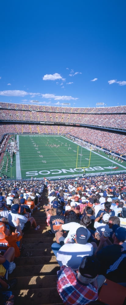 Sell-out crowd at Mile High Stadium Broncos v Rams Denver Colorado Canvas Art - Panoramic Images (27 x 9)