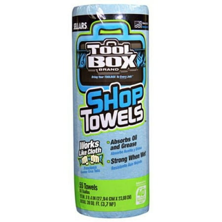 Sellars 5440030 55-Count Roll Of Disposable Blue Shop Towels - Quantity of 30