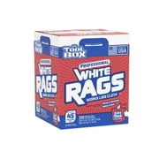 TOOLBOX Professional White Rags 200 Sheets; 10 x 11 Sheet Size; Disposable Rags