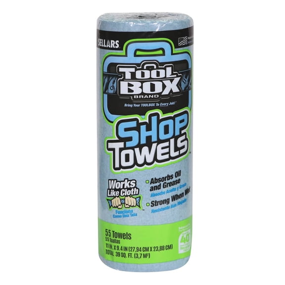 Toolbox 5440030 Blue Shop Towels, 55-Ct. Roll - Quantity 1