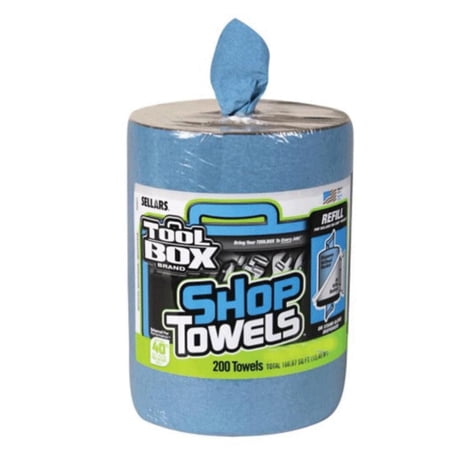 Sellars Toolbox Z400 Blue Shop Towels, General Purpose, 200 Count