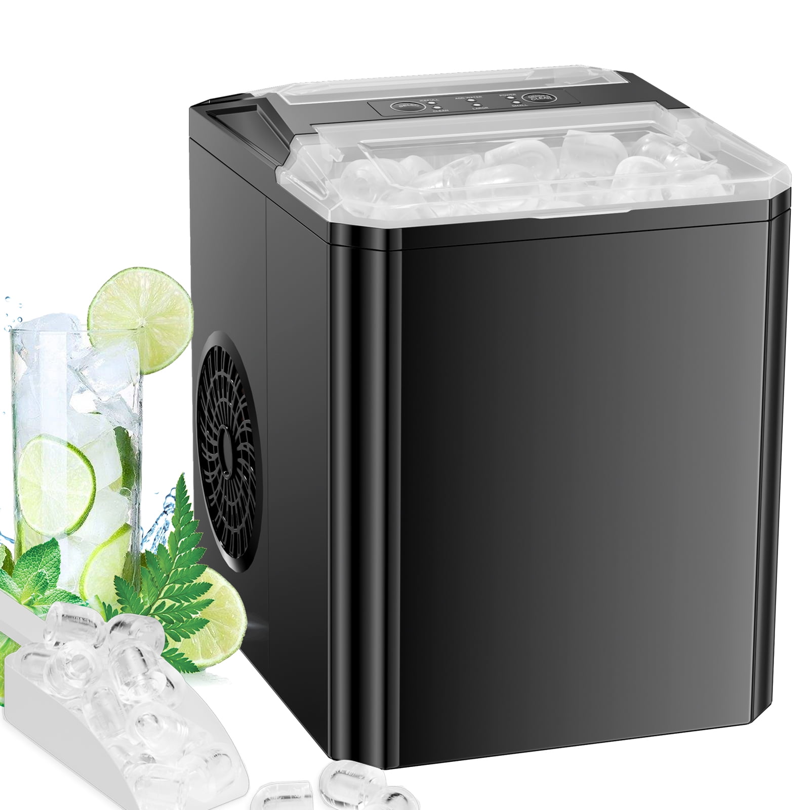 Sellary Portable Ice Maker Machine with Handle， S/L 2 Size Ice Cube ...