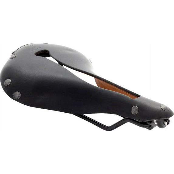 Selle Anatomica X Series Watershed Saddle: Black with Gunmetal Rivets