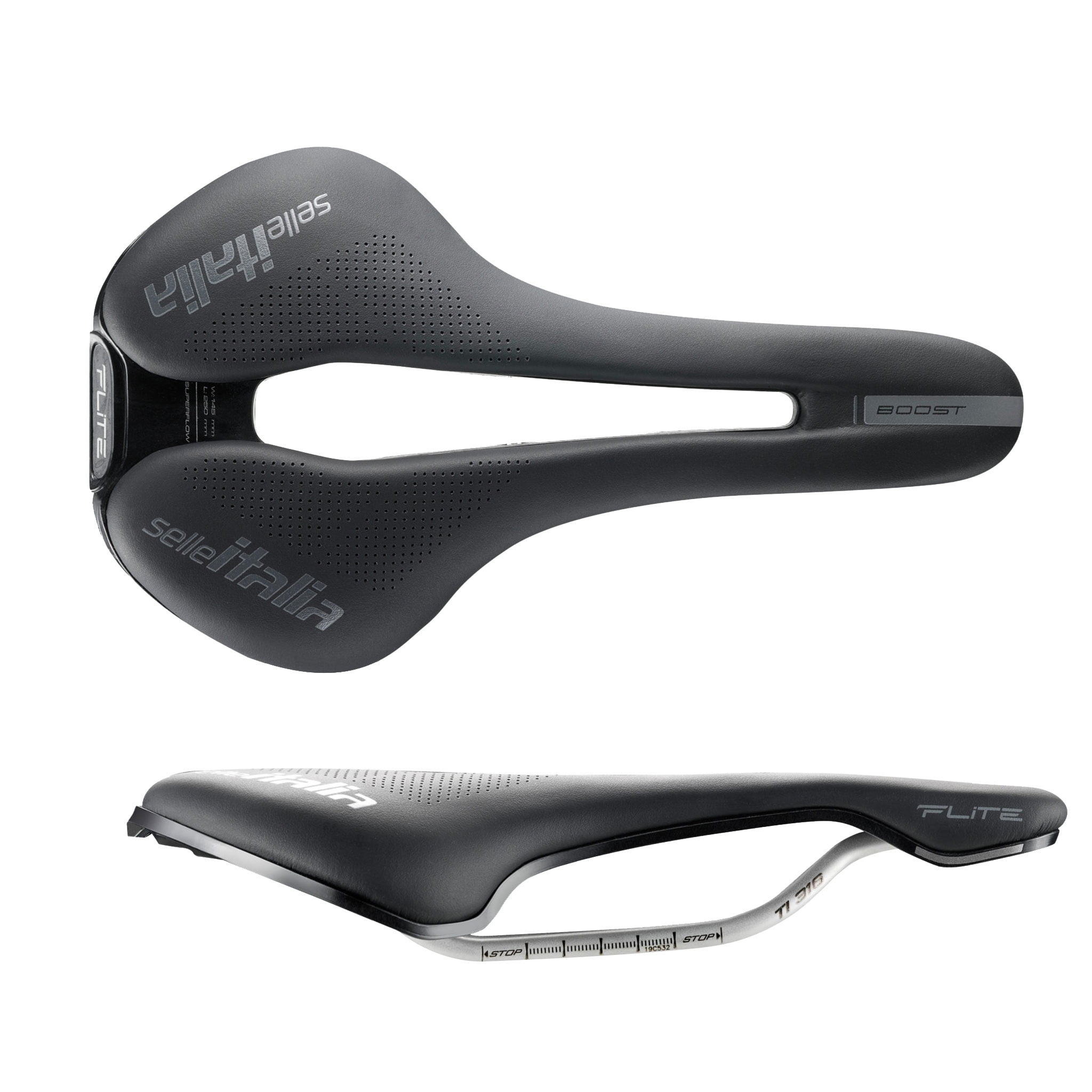 Selle Italia Flite Boost Endurance TI 316 Superflow Saddle - Large