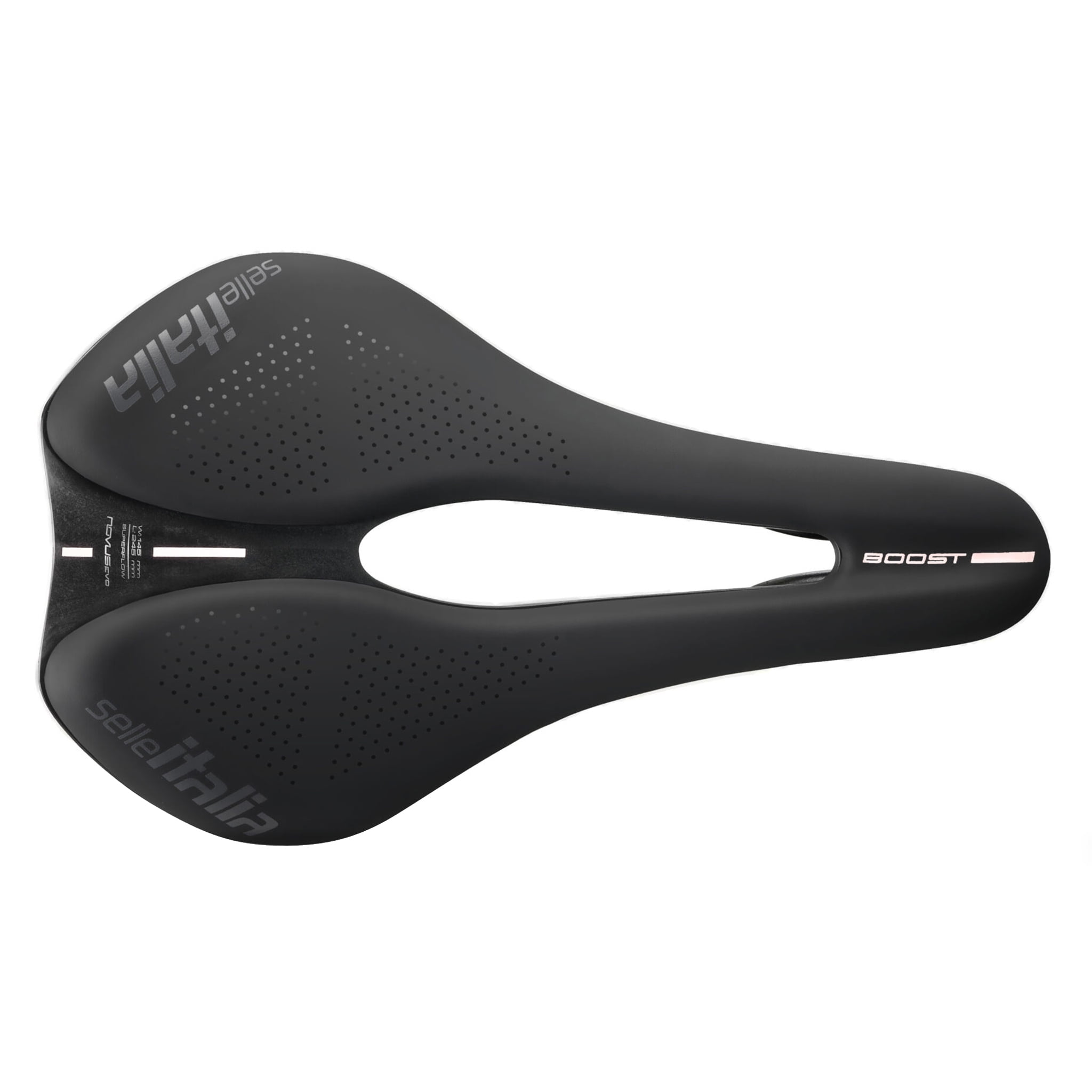Selle Italia Novus Evo Boost TM Superflow Saddle - Black 145mm Manganese