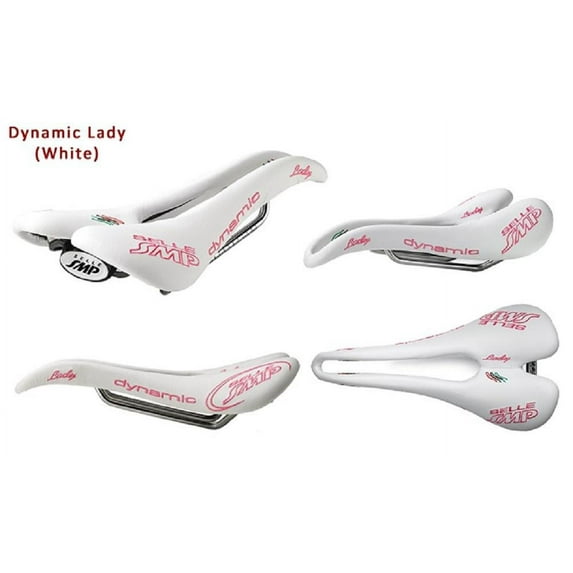 Selle SMP Dynamic Pro Saddle - Lady White / Steel Rails