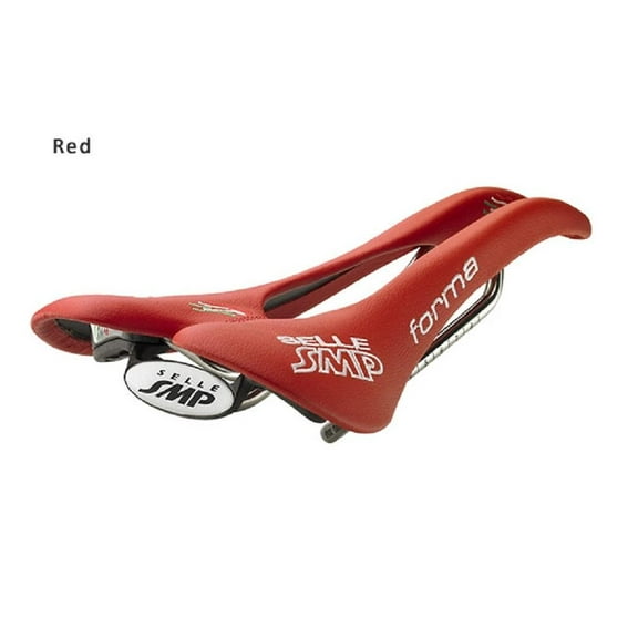 Selle SMP Forma Pro Saddle - Red / Steel Rails