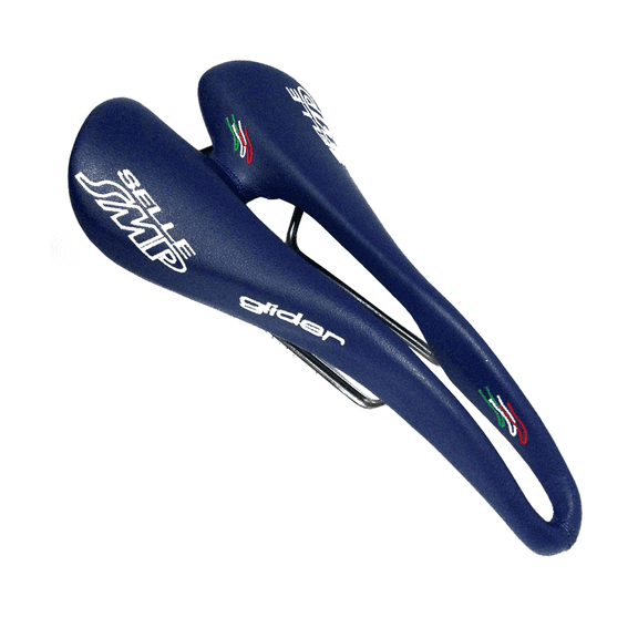 Selle SMP Glider Saddle Blue Unisex Road Mountain Bike Seat Steel Rails